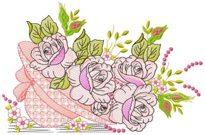 Matrizes Chapéu com rosas